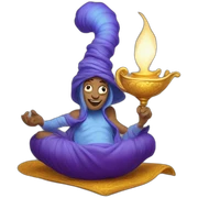 Genie from a lamp sticker