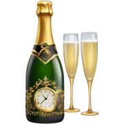 New Years Champaigne sticker