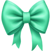 mint bow  sticker
