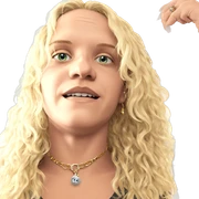 blonde boy with jewelry parody sticker