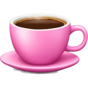 Pink coffee sticker