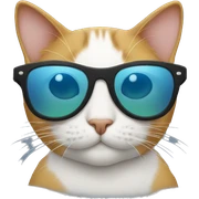 Cat with sunglasses sticker