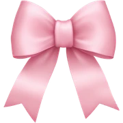 light pink ribbon bow sticker