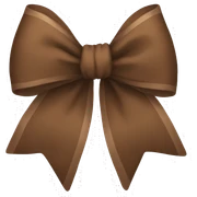 Brown bow  sticker