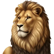 High lion sticker