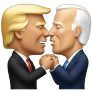Donald trump kissing Joe biden sticker
