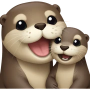otter holding otter sticker