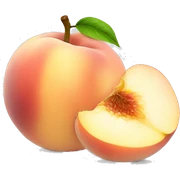 White peach sticker