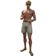 blonde boys outdoors under sky sticker