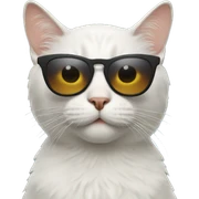 Cat with sunglasses sticker