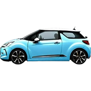 Baby blue Citroen ds3 sticker