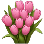 Bouquet of pink tulips sticker