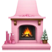 Winter Pink FirePlace sticker