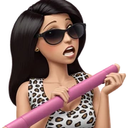 girl with leopard print shades sticker