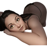 realistic portrait of girl sticker