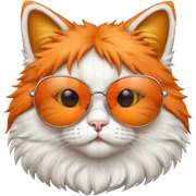 Cat with sunglasses sticker