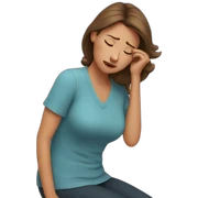tired mom sticker