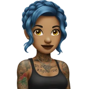 Tattooed girl sticker