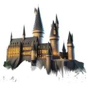 Hogwarts castle at night sticker