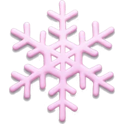 pastel pink snowflake  sticker