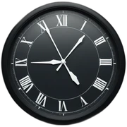 black clock face sticker