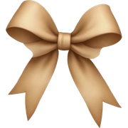 light brown bow sticker