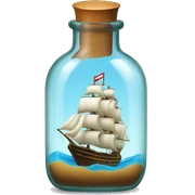 ship in a bottle sticker