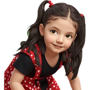smiling girl with twintails sticker