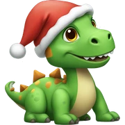 christmas dinosaur  sticker