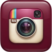 Instagram, burgundy  sticker