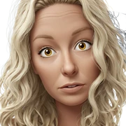 blonde girl portrait close-up sticker
