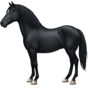 Black horse  sticker