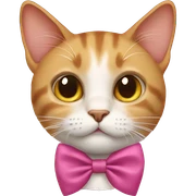 Cat with a bow sticker