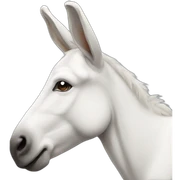 White donkey sticker