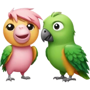 Parrot and piglet sticker