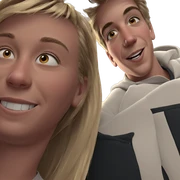 happy girl and boy meme sticker