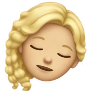 Girl with blonde hair sleeping  sticker