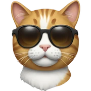 Cat with sunglasses sticker