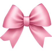 light pink ribbon bow sticker