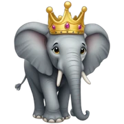 elephant wearing crown sticker