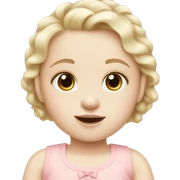 BABY GIRL pale skin sticker