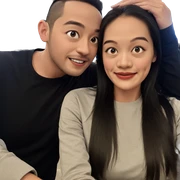 happy couple in real life sticker