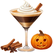 Pumpkin espresso martini with cinnamon  sticker