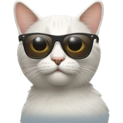 Cat with sunglasses sticker