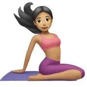 Filipina doing Pilates mermaid stretch  sticker