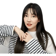 striped shirt girl portrait sticker