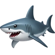 Shark with a top hat sticker