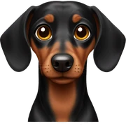 Black & brown dachshund sticker