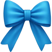 Blue bow sticker