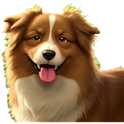 playful dog with tongue out sticker